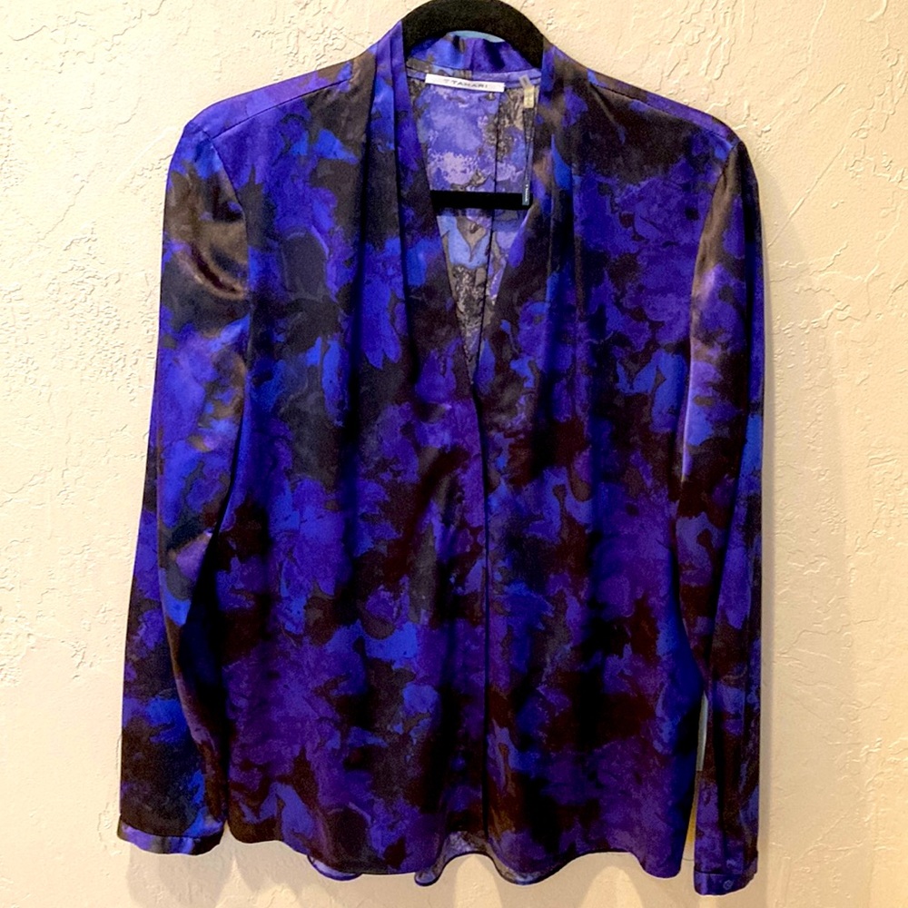 Tahari Daria Radiance Elegant Blouse L NWT